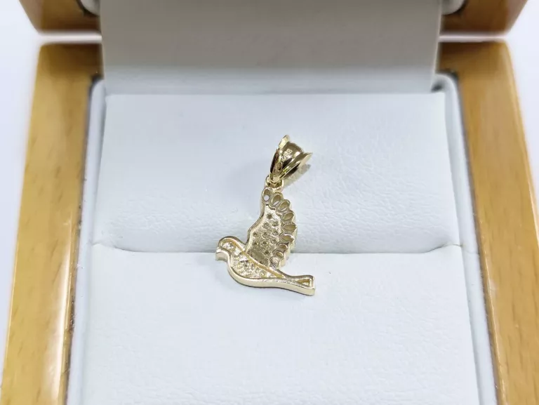 NIENOSZONA ZŁOTA ZAWIESZKA PTAK 585 0,95G