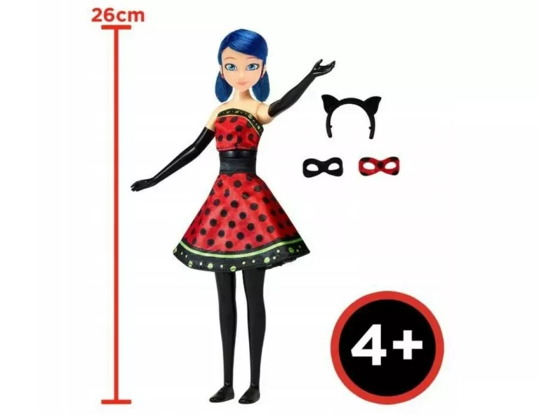 LALKA MIRACULOUS - TRANSFORMACJA-LALKA,KTÓRA PRZEKSZTAŁCA SIĘ W CZARNĄ DAM