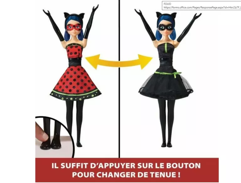 LALKA MIRACULOUS - TRANSFORMACJA-LALKA,KTÓRA PRZEKSZTAŁCA SIĘ W CZARNĄ DAM