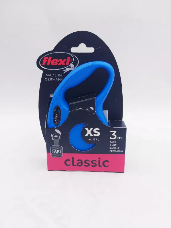 FLEXI SMYCZ AUTOMATYCZNA DLA PSA NEW CLASSIC TAŚMA XS 3M NIEBIESKA