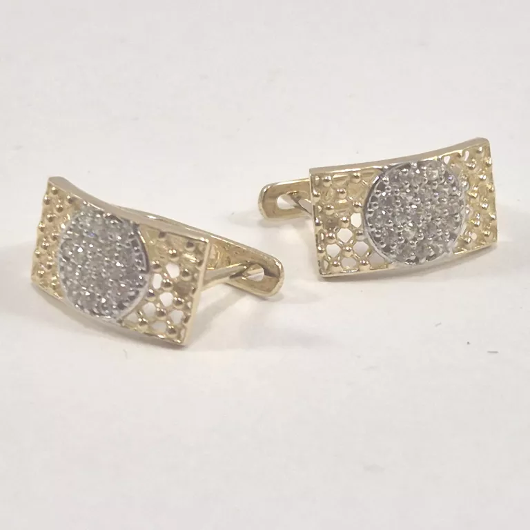 ZŁOTE NIENOSZONE KOLCZYKI BIGIEL ANGIELSKI TYPU LIRA  P585 2,57G