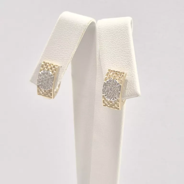 ZŁOTE NIENOSZONE KOLCZYKI BIGIEL ANGIELSKI TYPU LIRA  P585 2,57G