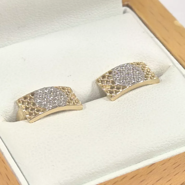 ZŁOTE NIENOSZONE KOLCZYKI BIGIEL ANGIELSKI TYPU LIRA  P585 2,57G