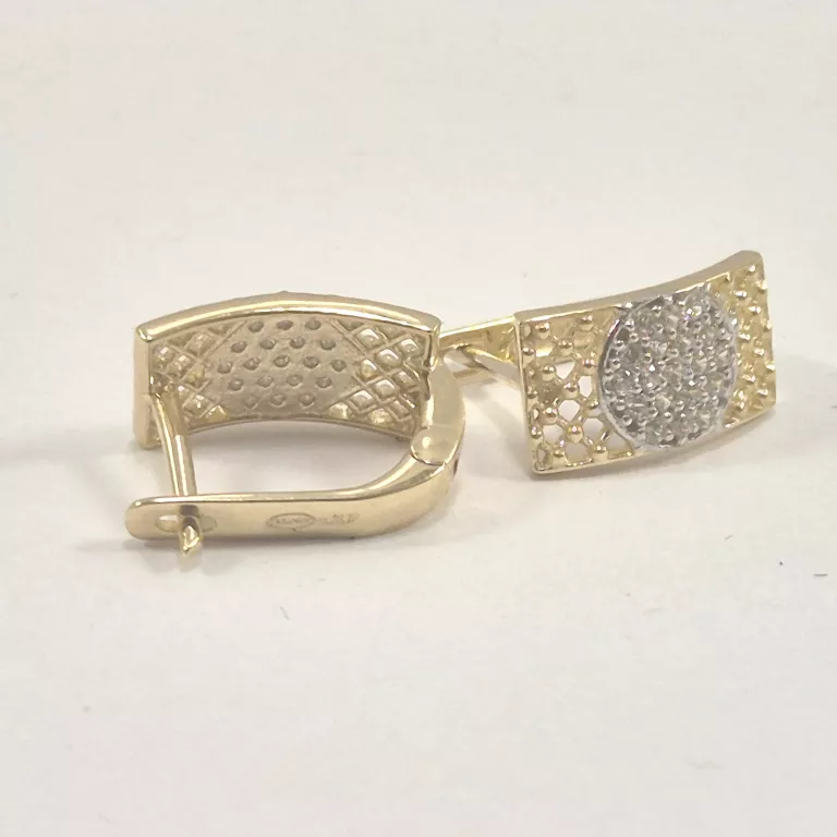 ZŁOTE NIENOSZONE KOLCZYKI BIGIEL ANGIELSKI TYPU LIRA  P585 2,57G