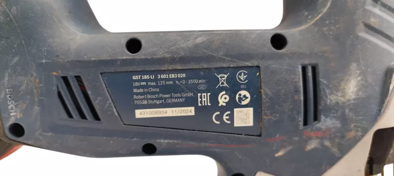 WYRZYNARKA AKUMULATOROWA BOSCH PROFESSIONAL GST 18-LI + ŁADOWARKA