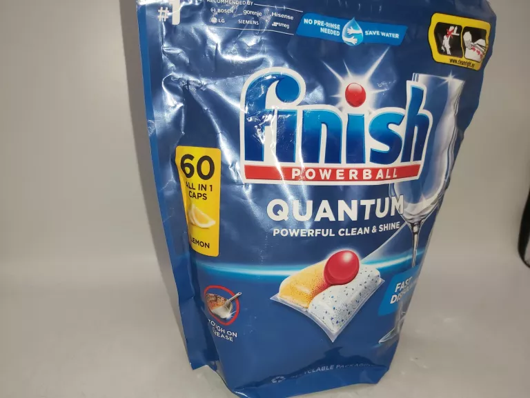 KAPSUŁKI DO ZMYWARKI FINISH QUANTUM 60SZT LEMON
