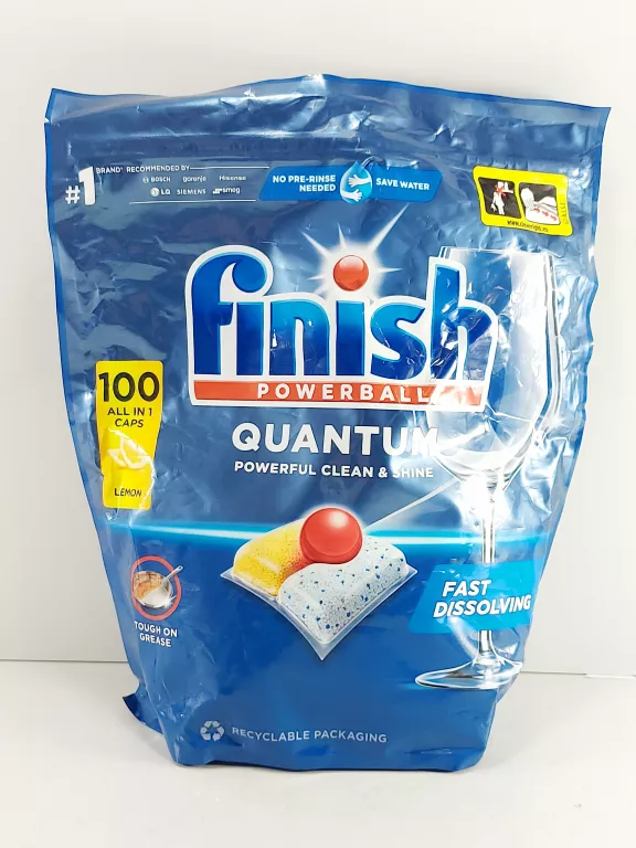 FINISH QUANTUM LEMON - KAPSUŁKI CZYSZCZĄCE DO ZMYWARKI 100SZT