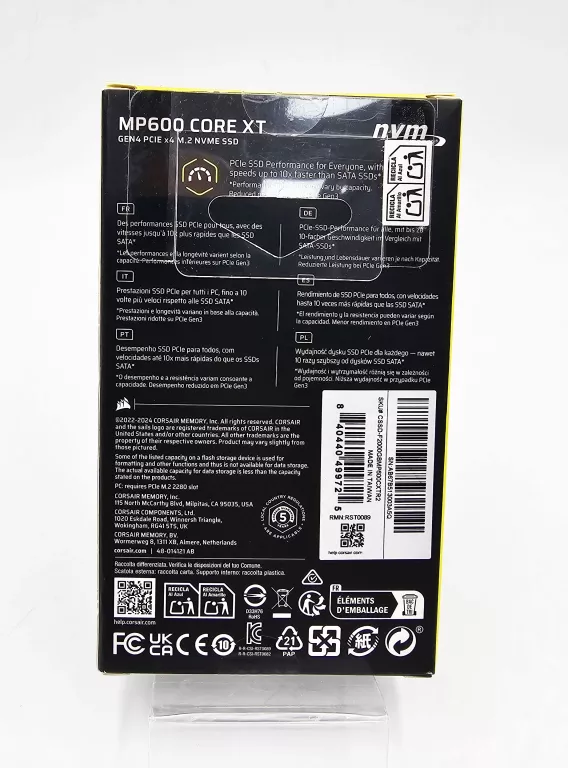 DYSK SSD CORSAIR MP600 CORE XT 2TB M.2 PCI 4.0 CSSD-F2000GBMP600CXTR2