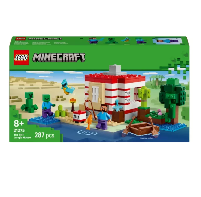 LEGO MINECRAFT 21275 TNT DOM W DŻUNGLI + KATALOG LEGO 2025 GRATIS PDF
