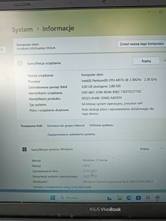 LAPTOP ASUS X512U VIVOBOOK