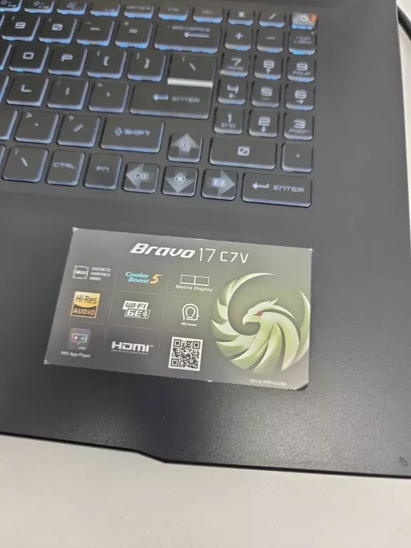 LAPTOP MSI BRAVO 17 RYZEN 5 7535HS/32GB/512/RTX4050 10GB/144HZ