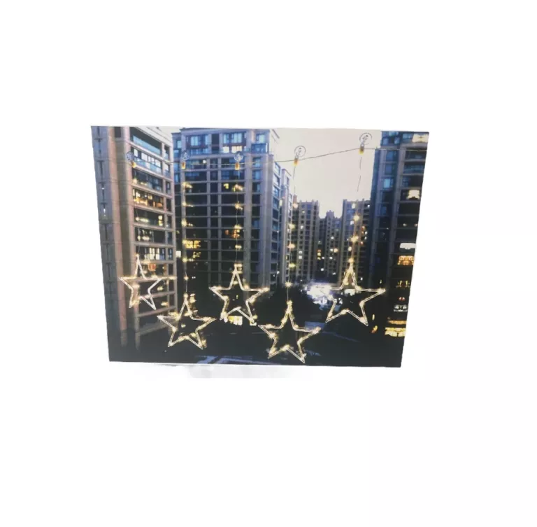 ŁAŃCUCH ŚWIETLNY GWIAZDKI 5SZT 79 DIOD