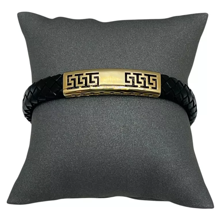 ZŁOTA BRANSOLETKA NA RZEMYKU AU585 | R. 22 | 4,96 G