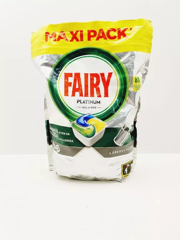KAPSUŁKI DO ZMYWARKI FAIRY PLATINUM ALL IN ONE 81 SZT LEMON