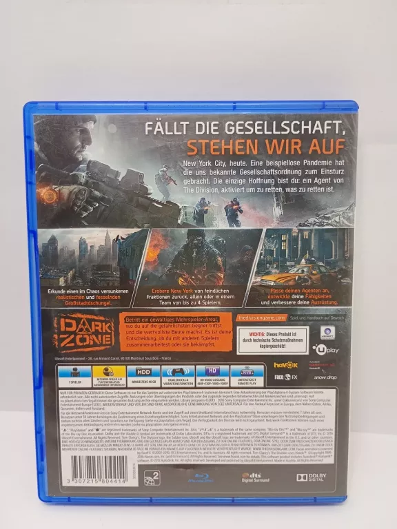 GRA NA PS4 TOM CLANCY'S THE DIVISION