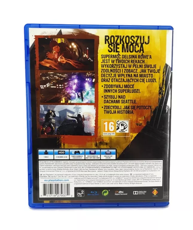 GRA PS4 INFAMOUS SECOND SON - POLSKA WERSJA JĘZYKOWA