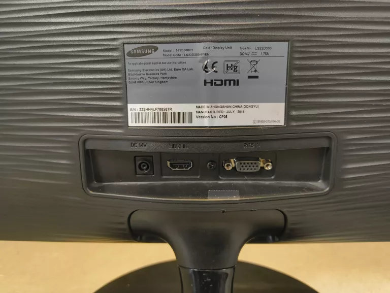 MONITOR SAMSUNG S22D300HY