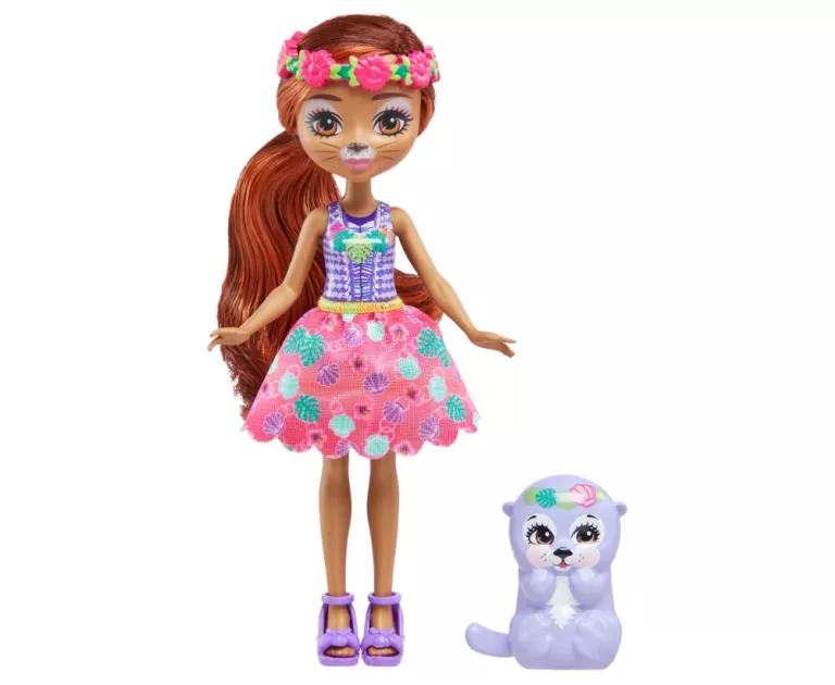 ENCHANTIMALS ONEDA OTTER LALKA WYDRA + FIGURKA KELPIE HXB98