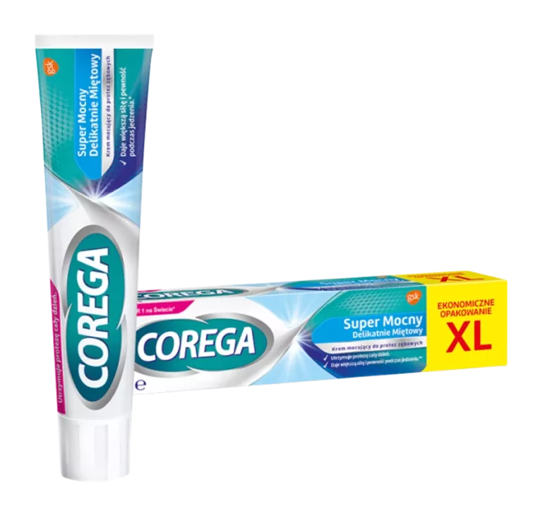 COREGA SUPER MOCNY DELIKATNIE MIĘTOWY KREM MOCUJĄCY DO PROTEZ, 70 G