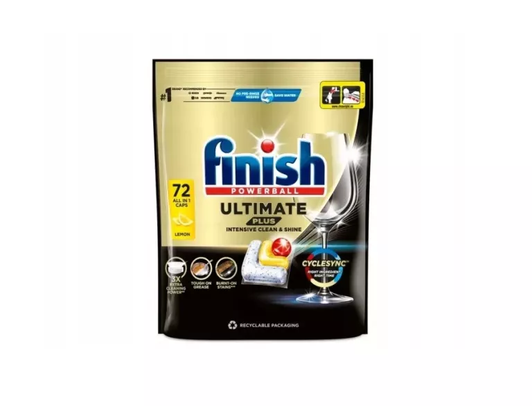 TABLETKI DO ZMYWARKI FINISH POWERBALL ULTIMATE PLUS 72 SZT. LEMON