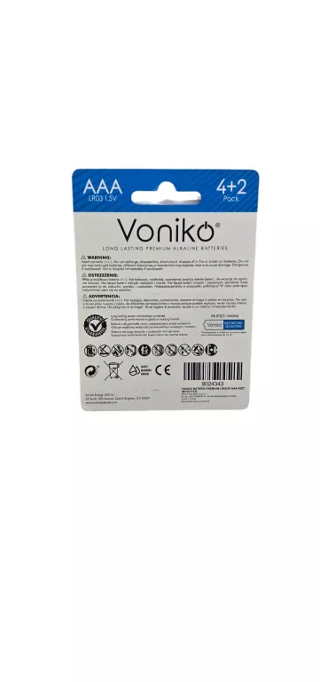 BATERIA AAA VONIKO 6SZT