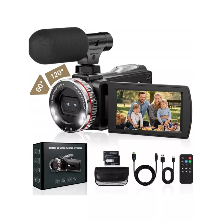 KAMERA WIDEO CYFROWA HDV900PRO REJESTRATOR 4K ULTRA HD CMOS 48 MP