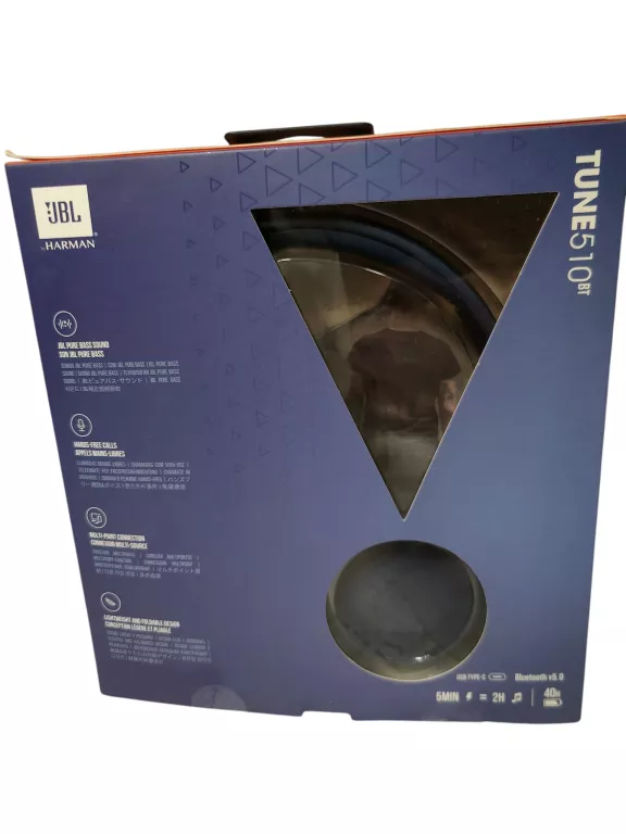SŁUCHAWKI BEZPRZEWODOWE NAUSZNE JBL TUNE 510BT