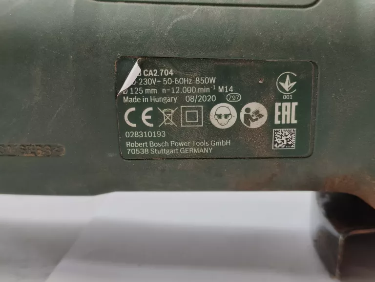 SZLIFIERKA KĄTOWA BOSCH PWS-8500-125 ZASILANIE SICIOWE BOSCH SZLIFIERKA
