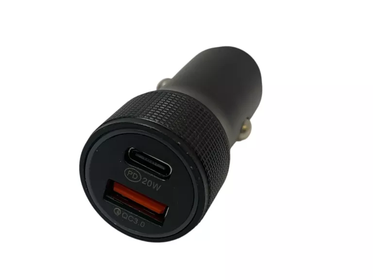 ŁADOWARKA SAMOCHODOWA Z WYŚWIETLACZEM 38W USB | USB-C