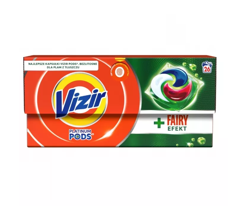 VIZIR + FAIRY EFFECT PODS KAPSUŁKI DO PRANIA, 26 PRAŃ