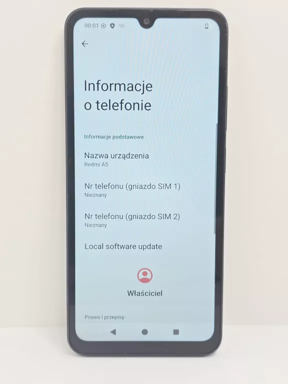 SMARTFON XIAOMI REDMI A5 3GB/64GB CZARNY