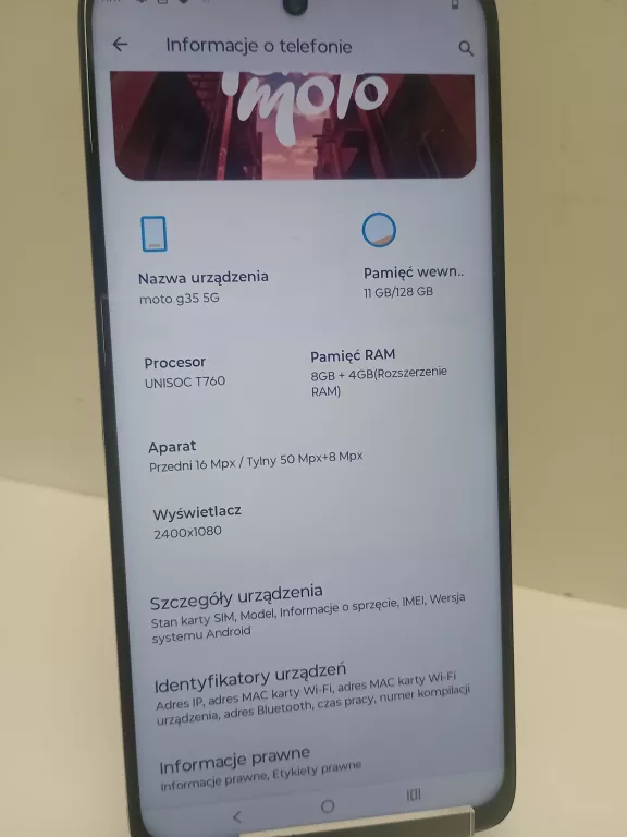 MOTOROLA MOTO G35 5G 8/128GB ZESTAW