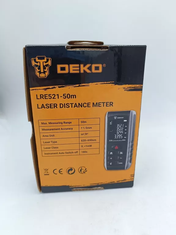 DALMIERZ LASEROWY KĄTOMIERZ CYFROWY DEKO LRE521-50M