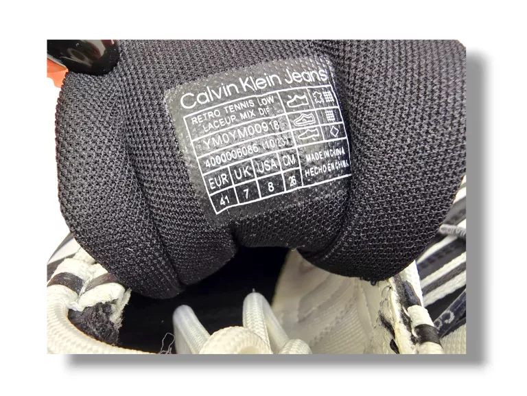 CALVIN KLEIN SNEAKERSY YM0YM00918 BIAŁY 41/26CM