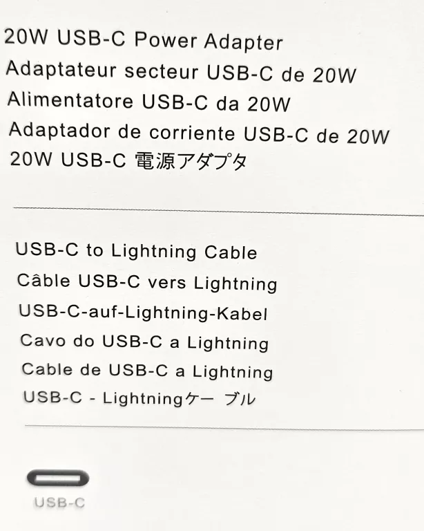 ŁADOWARKA LIGHTNING-USB-C 20W