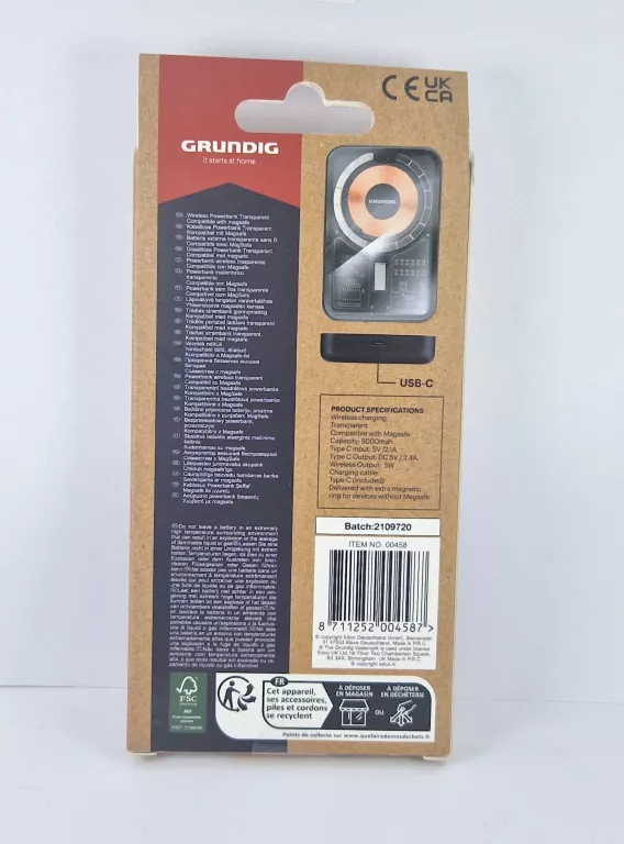 POWERBANK INDUKCYJNY GRUNDIG 5000MAH