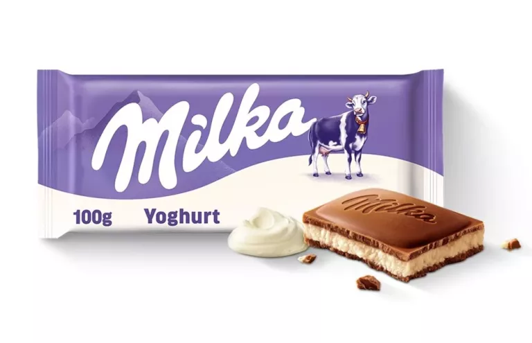 MILKA CZEKOLADA MLECZNA SMAK JOGURTOWY Z ALPEJSKIEGO MLEKA 100G TABLICZKA