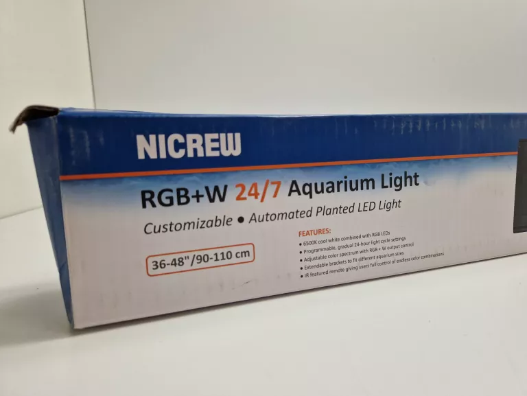 NICREW RGB+W 24/7ŚWIATŁO AKWARIOWE Z PILOTEM I FUNKCJĄ TIMERA 90-110CM