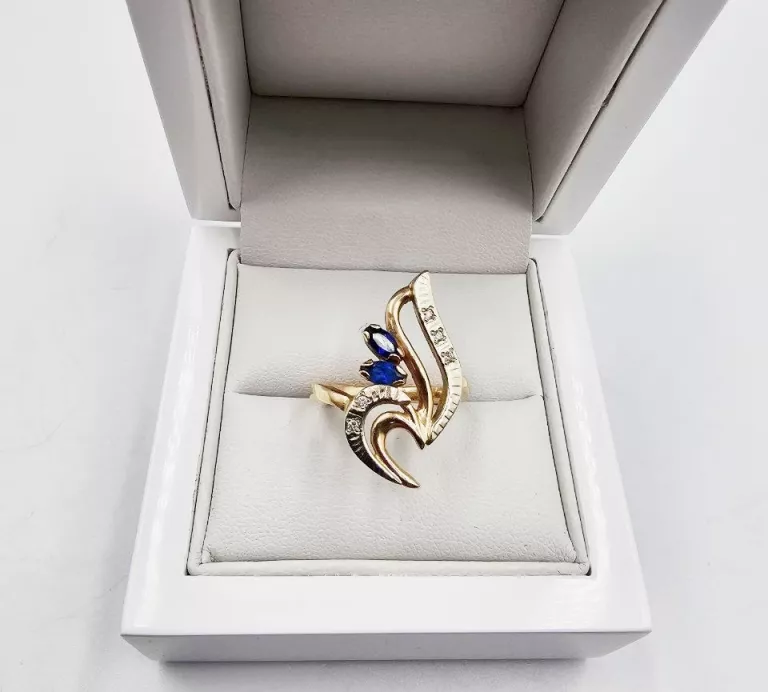 ZŁOTY PIERŚCIONEK Z CYRKONIAMI 4,26GR, P.585