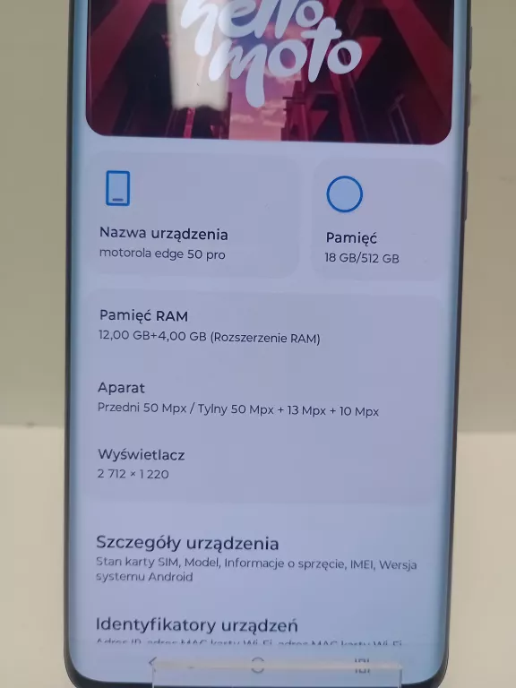 TELEFON MOTOROLA EDGE 50 PRO 12/512GB IGŁA