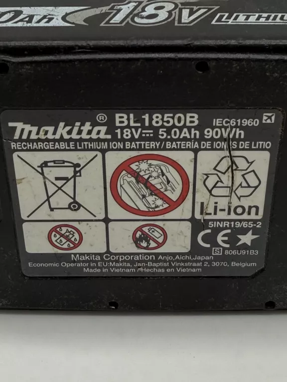 AKUMULATOR BATERIA MAKITA 5.0AH 18V BL1850B