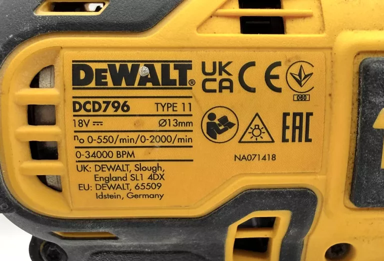 WIERTARKO-WKRĘTARKA UDAROWA DEWATL DCD796 + AKUMULATOR 5AH