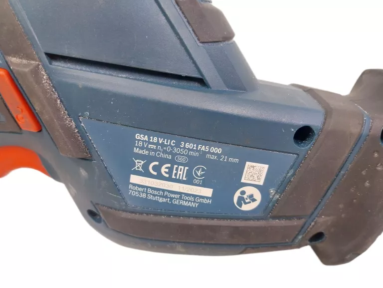 PIŁA SZABLASTA BOSCH GSA 18 V-LI C  AKU + ŁAD