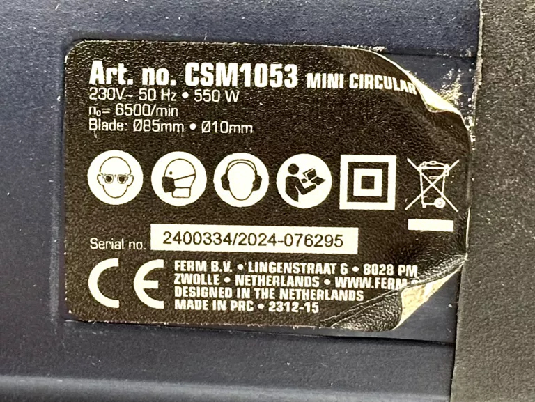 MINI PIŁA PILARKA TARCZOWA FERM CSM1053 550W 85MM 6500RPM