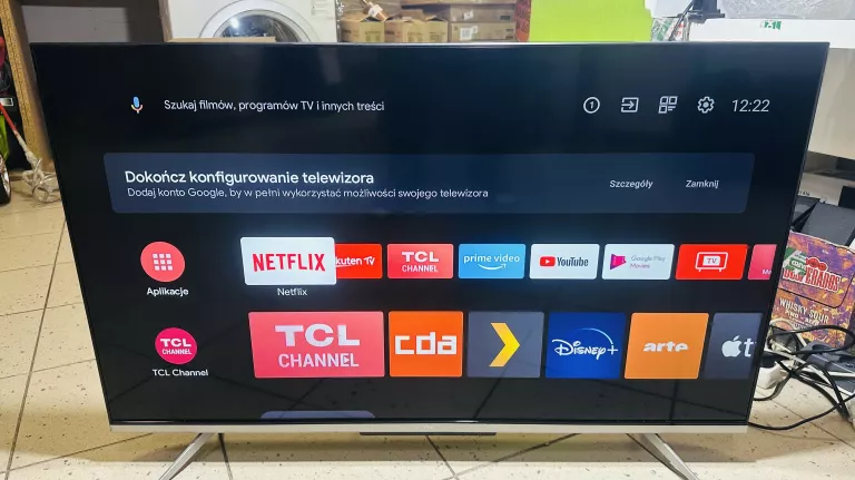 TELEWIZOR TCL 43P725 43" 4K ANDROID TV TUNER DVB-T2 + PILOT WARTO OKAZJA