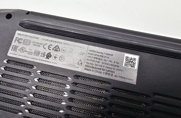 LAPTOP LENOVO IDEAPAD 3 GAMING 15IMH05 + ŁADOWARKA