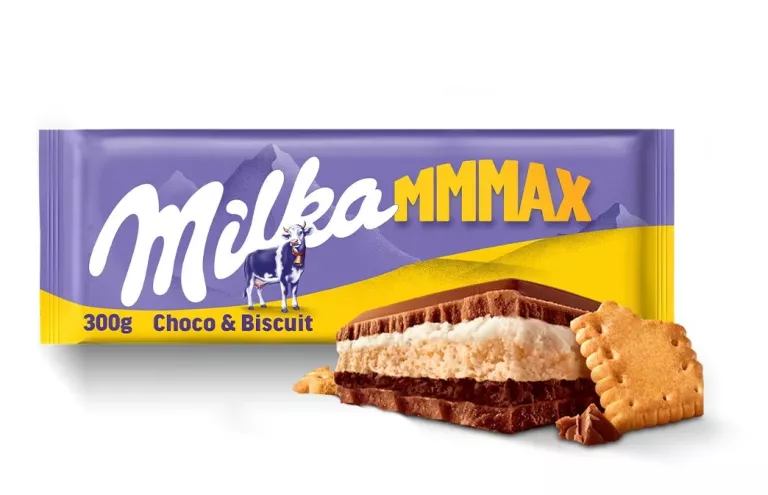 CZEKOLADA MILKA DUŻA MLECZNA MMMAX CHOCO & BISCUIT Z HERBATNIKAMI 300 G
