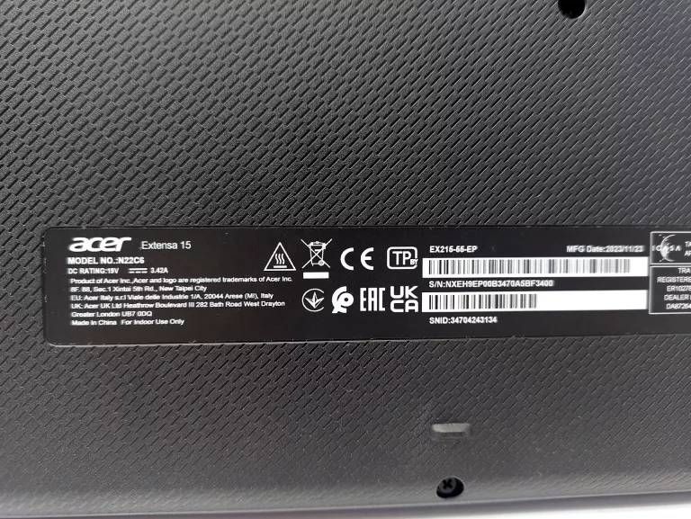 LAPTOP ACER EXTENSA 15 N22C6 #I5 X12 / 16RAM / 512NVME