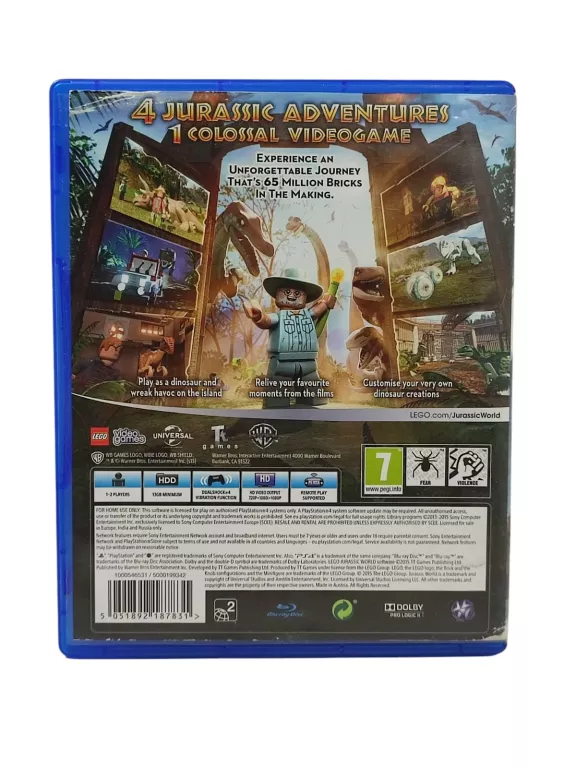 GRA LEGO JURASSIC WORLD PLAYSTATION 4 (PS4) PUDEŁKOWA