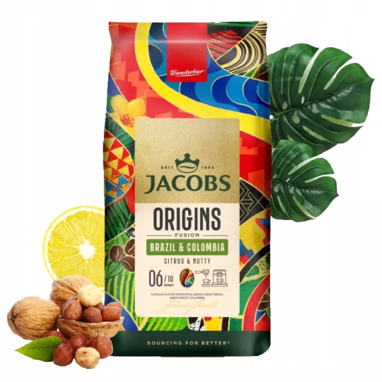 KAWA ZIARNISTA MIESZANA JACOBS ORIGINS FUSION BRAZIL&COLOMBIA 1KG 09/2026R